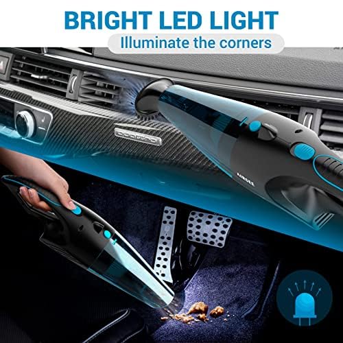 Airsee Handheld Vacuum, 13 Kpa & 2500Mah Cordless Car Vacuum, Rechargeable Hand Held Vacuum With 600Ml Dust Cup, Usb C Cable And