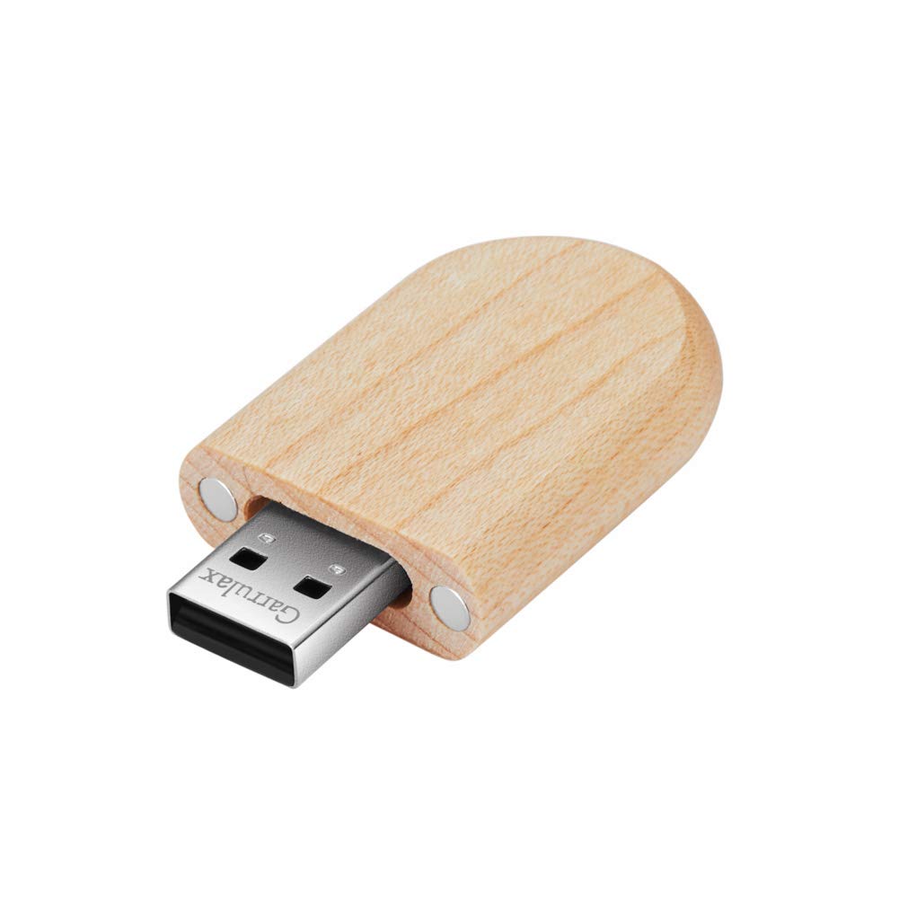 Garrulax Usb Flash Drive, Wooden 8Gb / 16Gb / 32Gb Usb2.0 Usb Memory Stick Date Storage Pendrive Thumb Drive(32Gb, Ellipse Maple