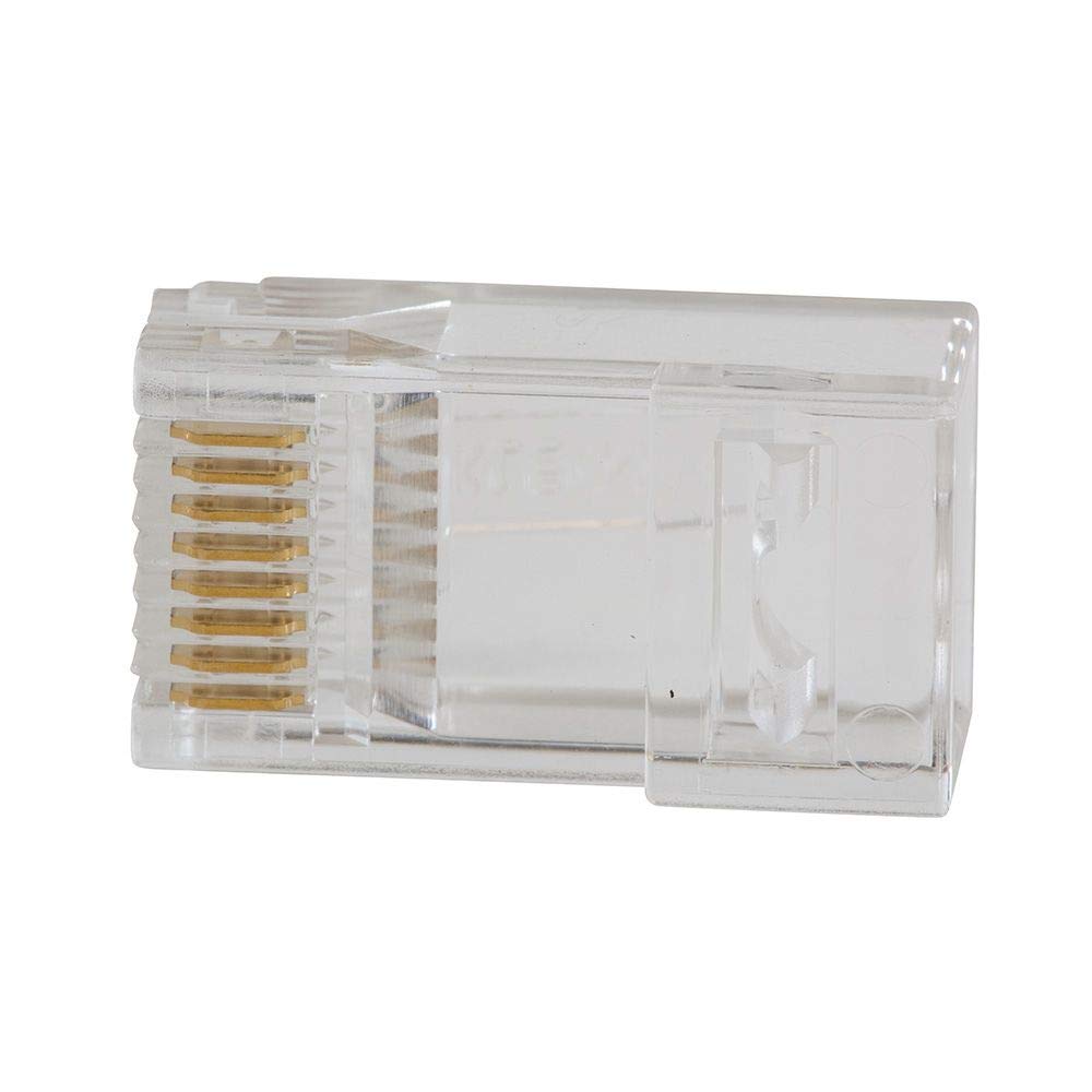 Klein Tools Vdv826 762 Pass Thru Modular Data Plug, Rj45 Cat5E, Gold Plated, Pass Through Connectors 200 Pack