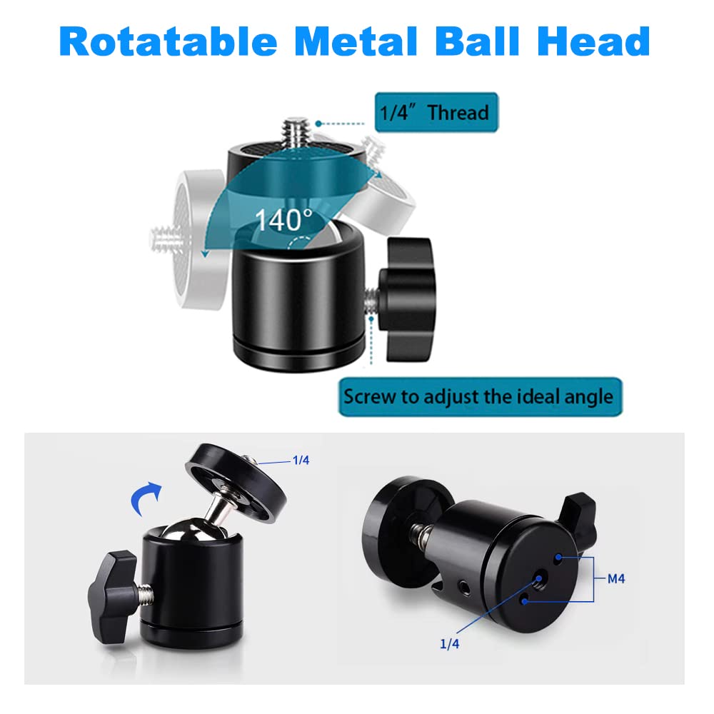 Jcwiny Mini Projector Stand, All Metal Mini Tripod Desktop Tabletop Stand Compact Desk Tripod For Mini Projector, Logitech Webcam, Iphone, Camera, Smooth 4, Osmo Mobile, Vimble 2