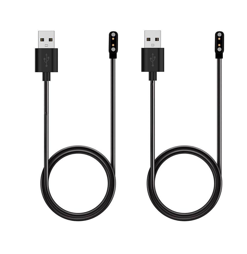 Smart Touch Charging USB Cable Compatible with P22 & P25 & Y20 & DT96 & KW10 & KW20 Smart Watch 2 pin Strong Magnetic Suction Ch