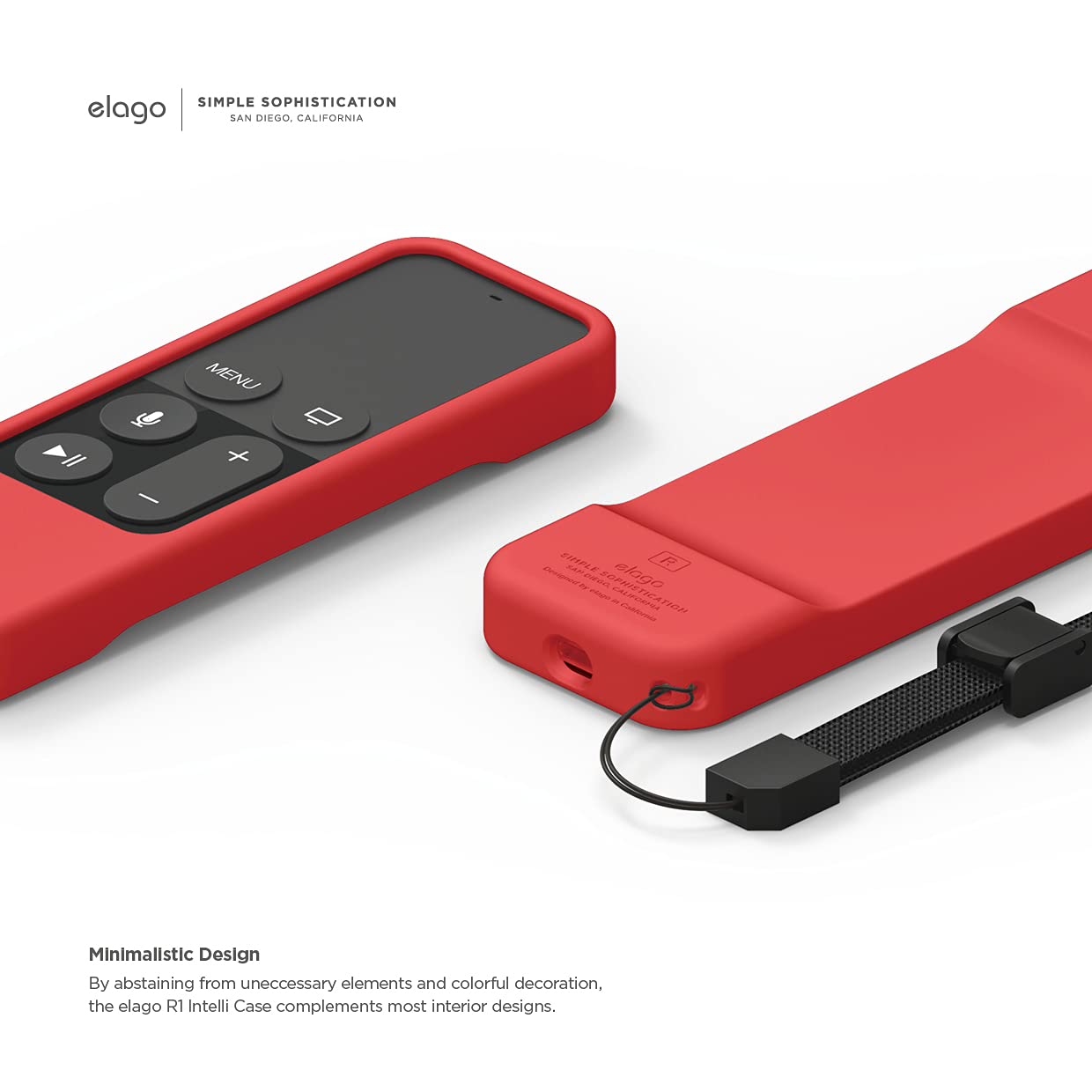Elago R1 Silicone Case Compatible With Apple Tv 4K 4Th And 5Th Generation Siri Remote Control   Red