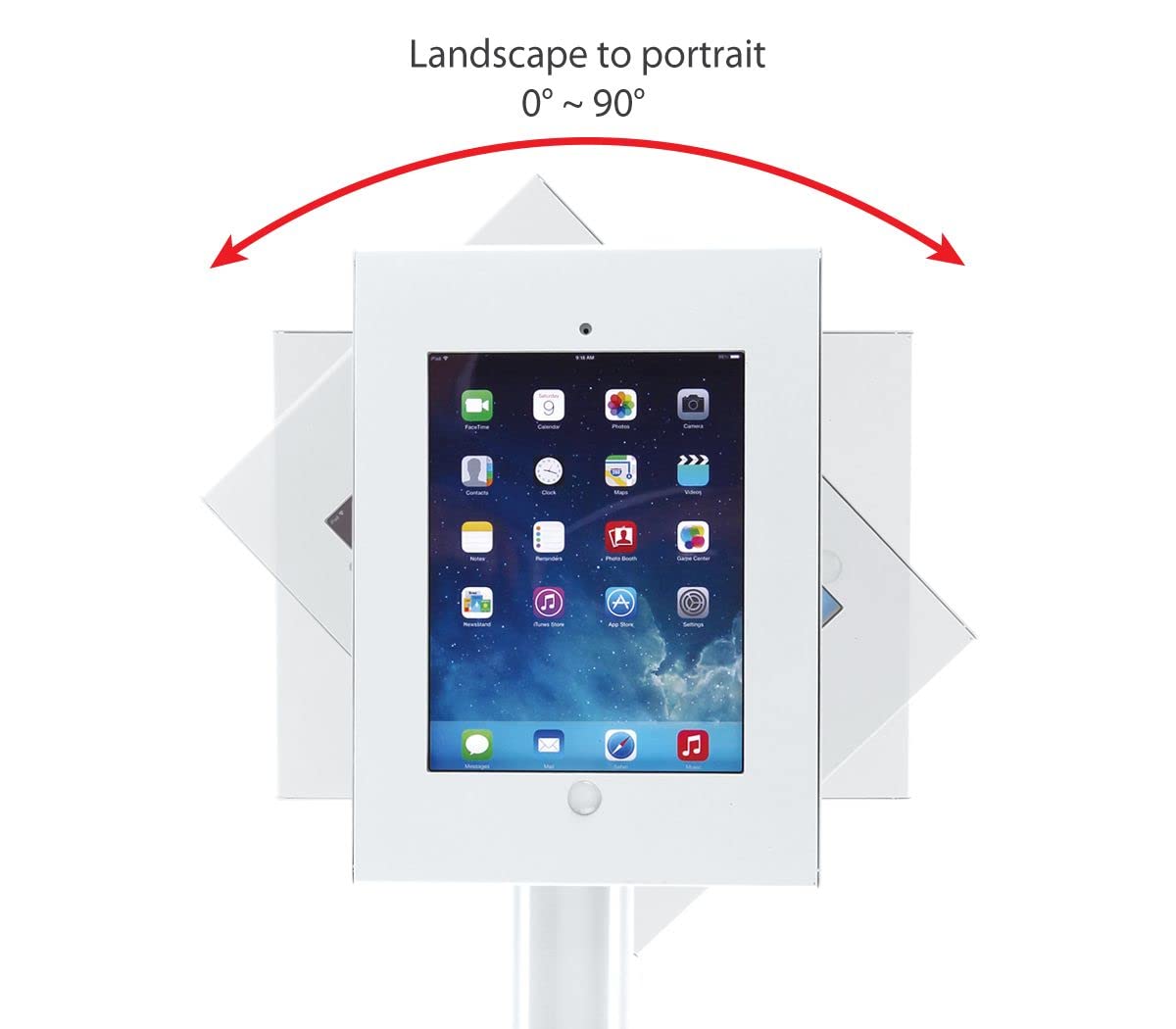 Siig Security Lockable Countertop Kiosk & Tilting Adjustable Metal Pos Stand For Ipad (2/3/4/Air/Air2/Gen5/Gen6)   Ce Mt2611 S1