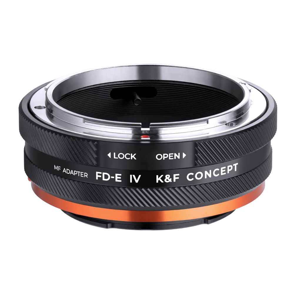 K&F Concept Lens Mount Adapter Fd Nex Iv Manual Focus Compatible With Canon Fd & Fl 35Mm Lens And Sony E Mount Camera Body