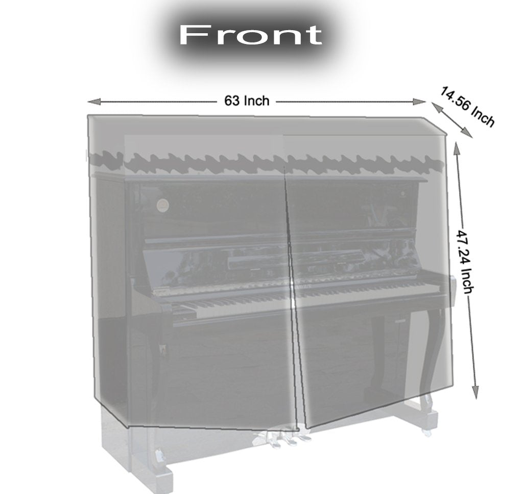 Omonic Full Piano Cover And Chair Bench Cover Cloth Art More Pleuche Decorated With Macrame For Universal Upright Vertical Piano