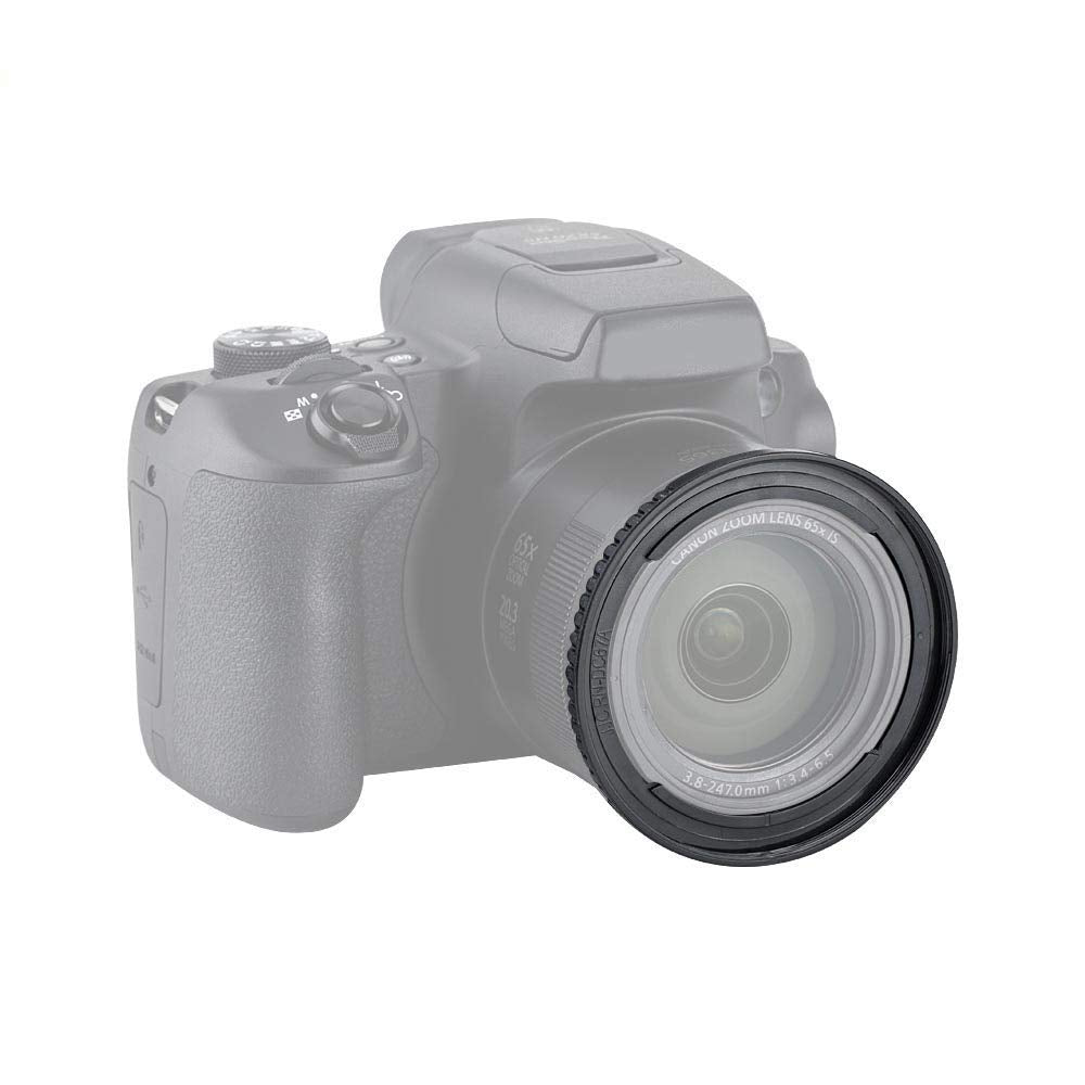 JJC RN-DC67A 67mm Lens Filter Adapter Ring for Canon PowerShot SX70 HS, SX60 HS, SX50 HS, SX540 HS, SX530 HS Cameras, ABS Plastic