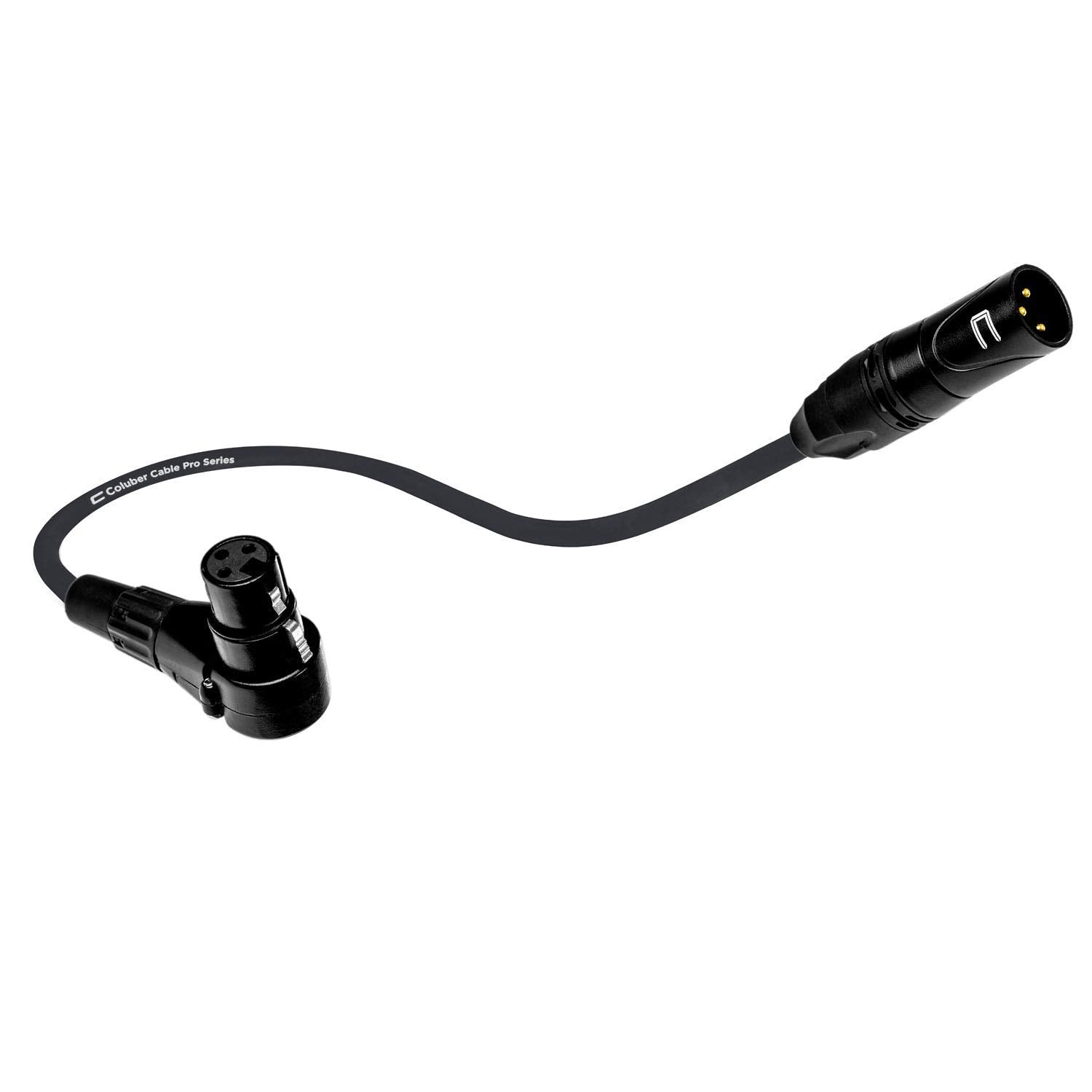 Balanced Xlr Cable Male To Right Angle Female   3 Feet Black   Pro 3 Pin Microphone Connector For Powered Speakers, Audio Interf