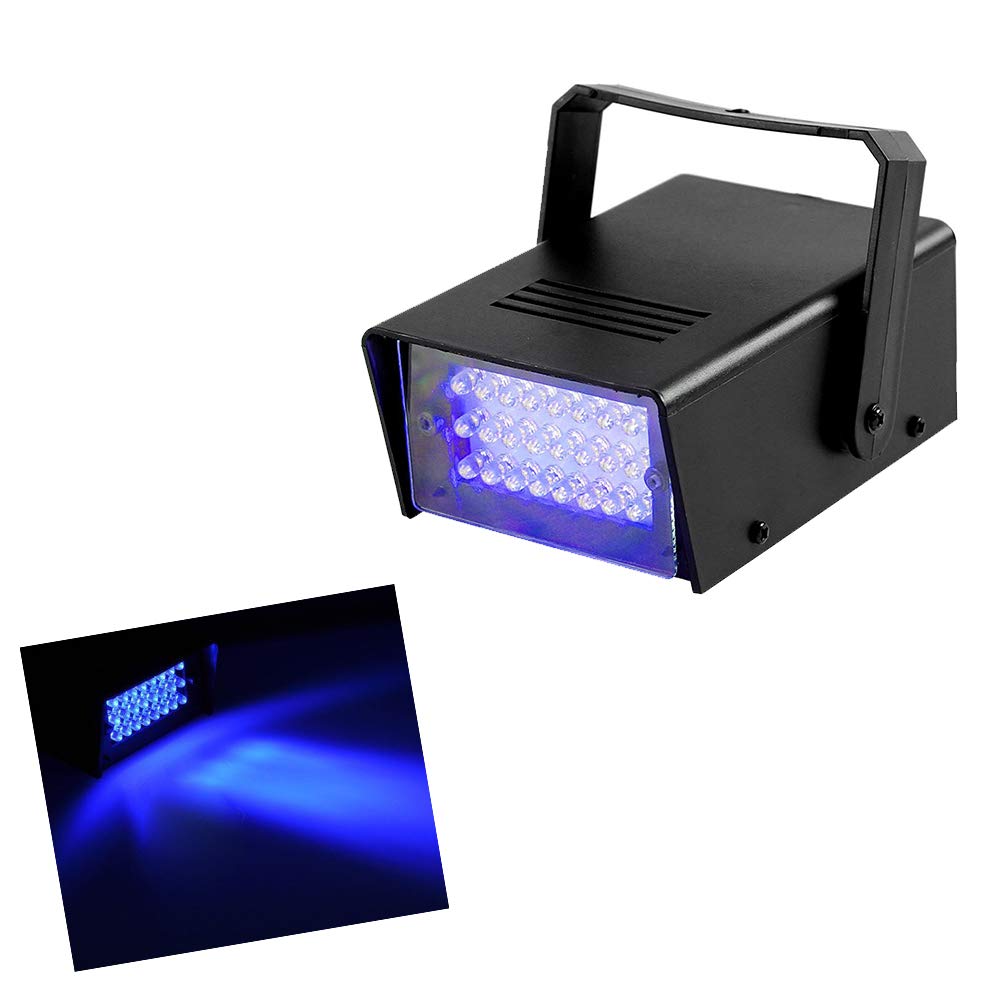 Led Blue Strobe Lights Dance Flash Strobe Lights Adjustable Speed Control Stage Light With Super Bright 24 Leds Flash Party Ligh