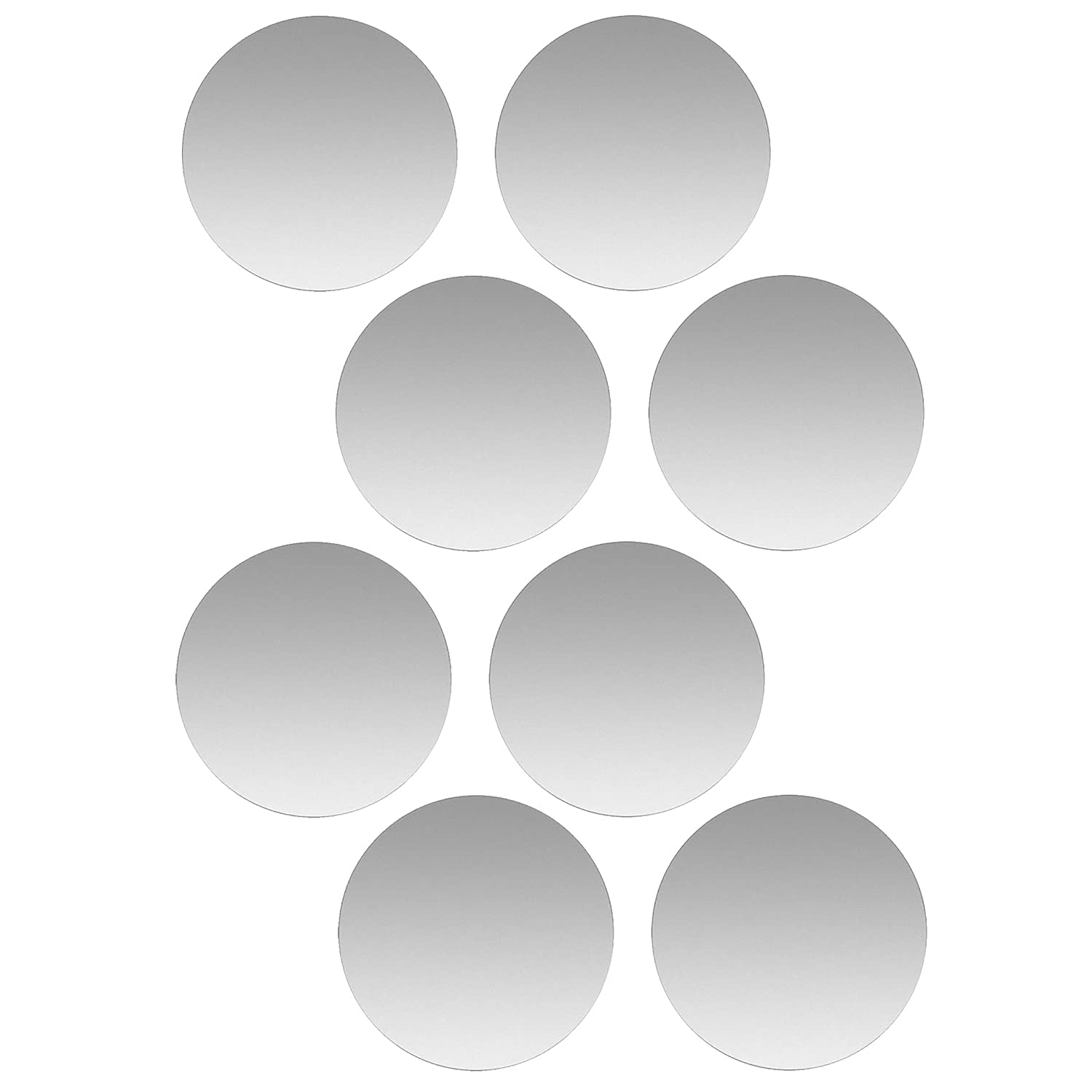 Cell Phone Metal Plates For Magnetic Car Mount, Wall, Phone Holder. Replacement Set Of 8 Silver Round Iron Discs For Magnet Moun