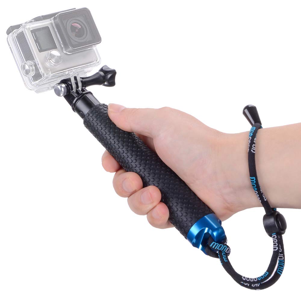 Vicdozia 19'' Extension Selfie Stick, Portable Hand Grip Waterproof Handheld Monopod Adjustable Pole Compatible With Gopro Hero 12 11 10 9 8 7 6 5 Akaso Sjcam Dji Osmo And More Sports Cameras
