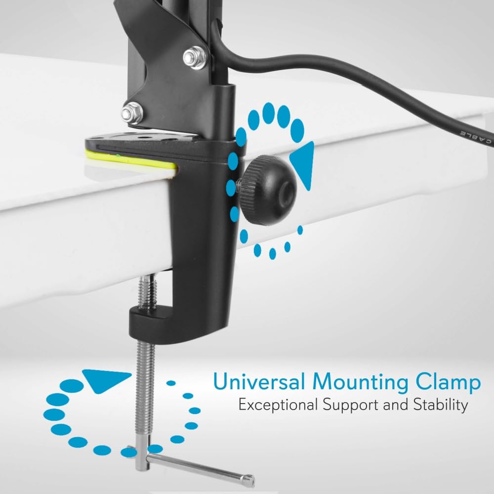 Pyle Suspension Microphone Boom Pro Desktop Scissor Mic Stand Spring Arm With Shock Mount (Pmksh04)