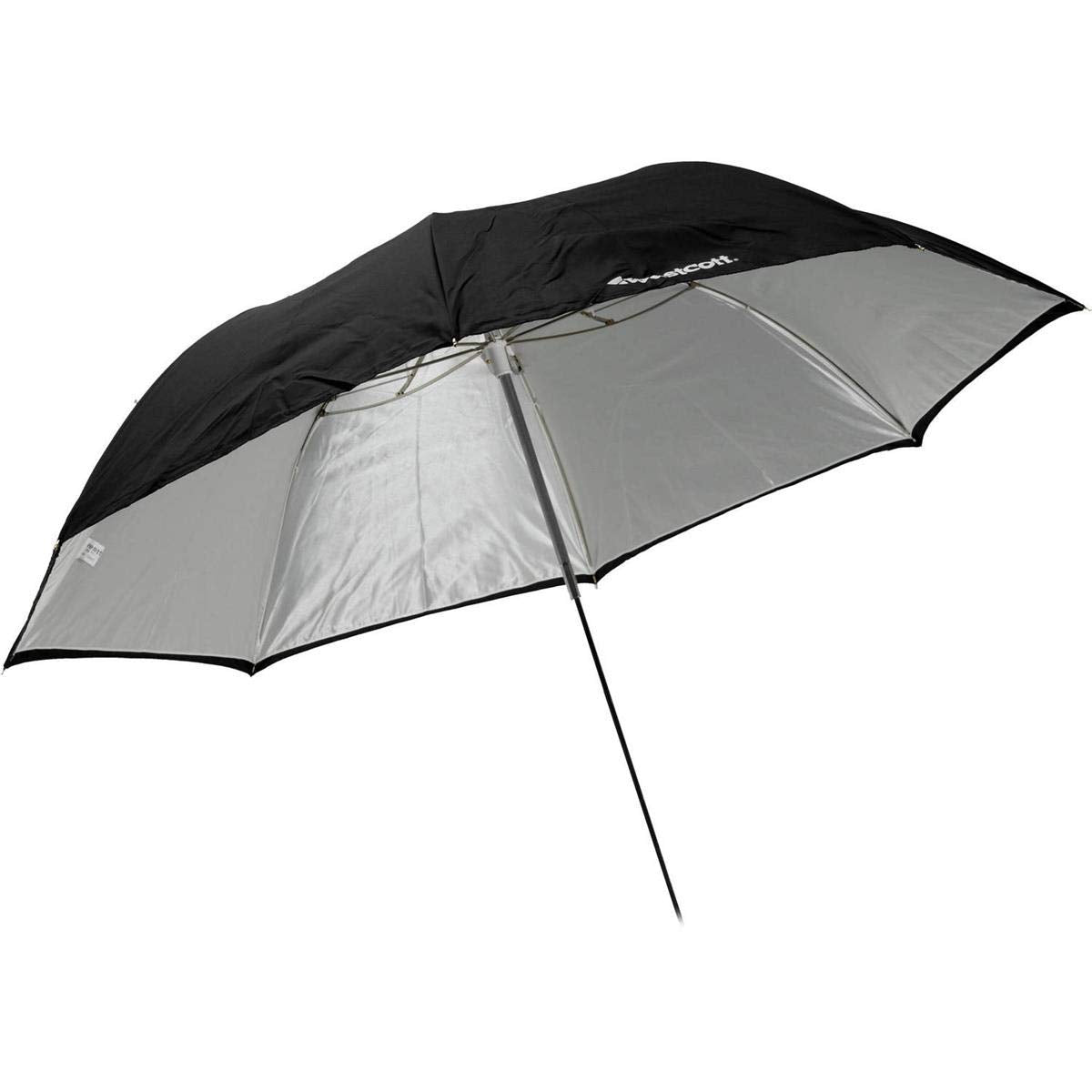 Westcott 2011 43-Inch Optical White Satin Collapsible with Removable Black Cover Umbrella (Black)