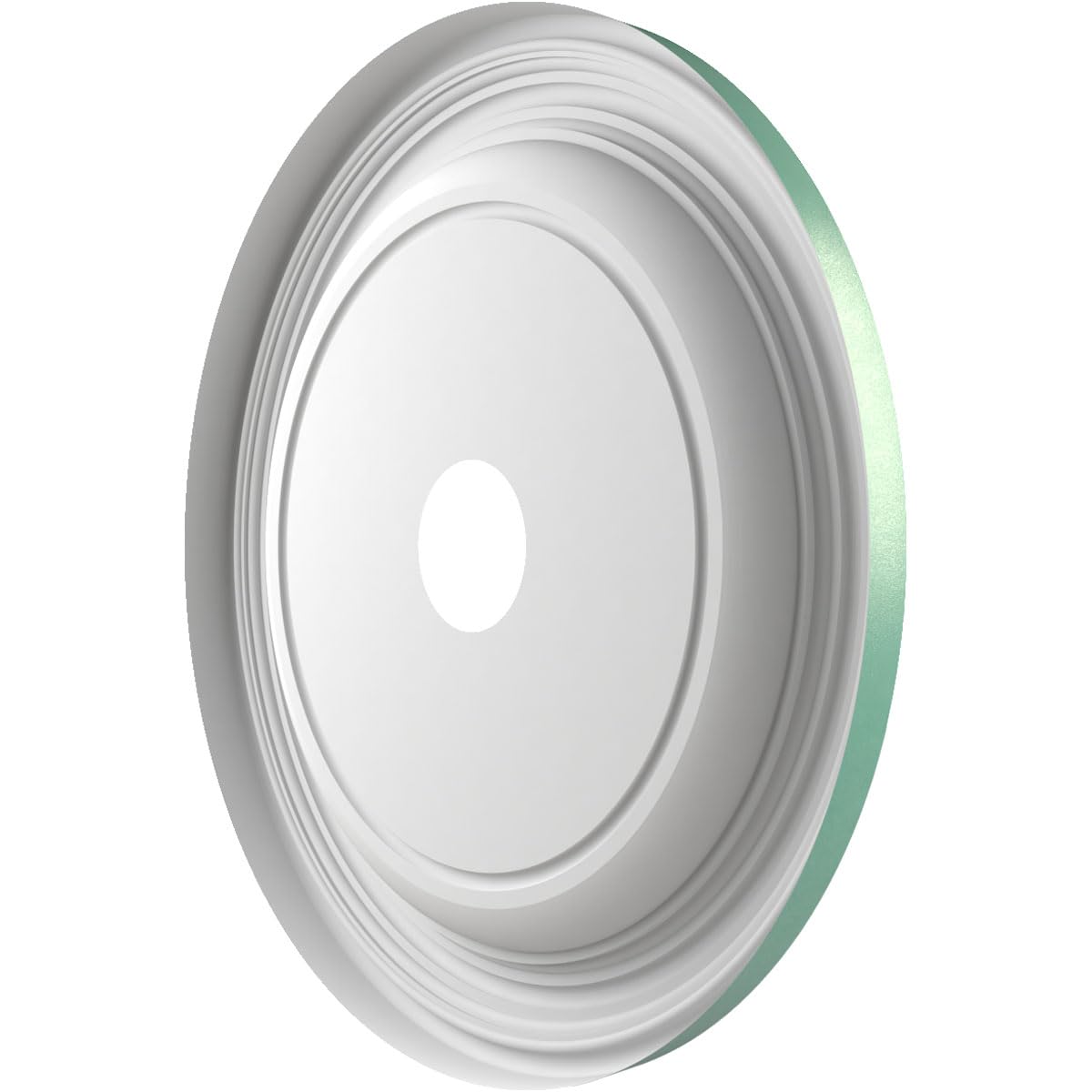 22Od X 3 1/2Id X 1 1/2P Traditional Thermoformed Pvc Ceiling Medallion (Fits Canopies Up To 13 1/2), Universal Pearl Metallic Se