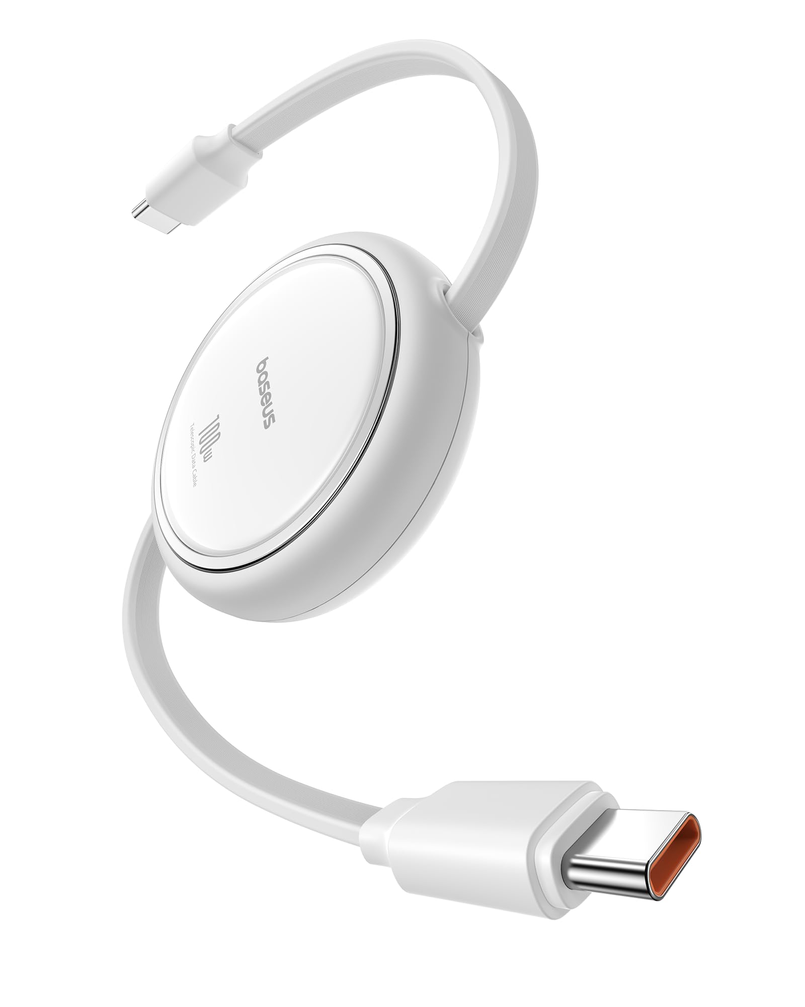 Baseus Usb C Cable, Mini 100W Retractable Usb C To Usb C Pd 5A Fast Charging Cable, 4 Stage Length Preset Usb Type C Charger Cable For Iphone 15/Pro/Plus/Pro Max, Macbook, Ipad Pro, Samsung S23/S22+