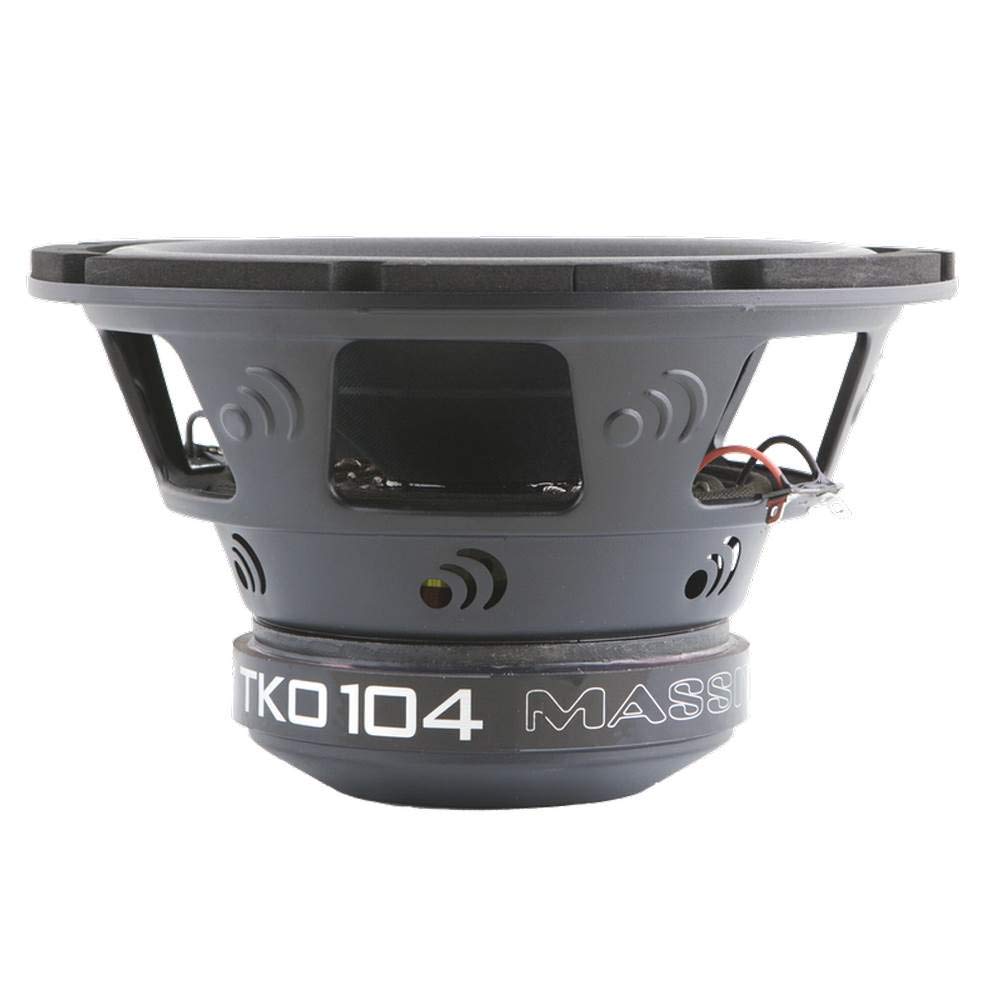 Massive Audio Tko104 Tko Series. 10 Inch, 600 Watt, 8Mm Top Plate, Dual 4 Ohm Car Subwoofer. Sold Individually.