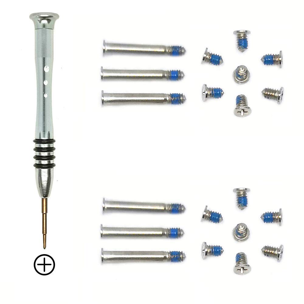 Godshark 2 Sets Replacement Screws With Screwdriver For Macbook Pro 13'' 15'' 17'' A1278 A1286 A1297 2009-2012, Unibody Bottom C