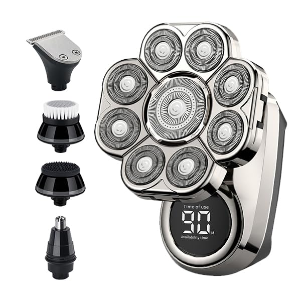 I Clean 9D Head Shavers For Bald Men,New Upgraded 6 In 1 Electric Razor With Led Display,Waterproof Wet/Dry Grooming Kit,Cordles