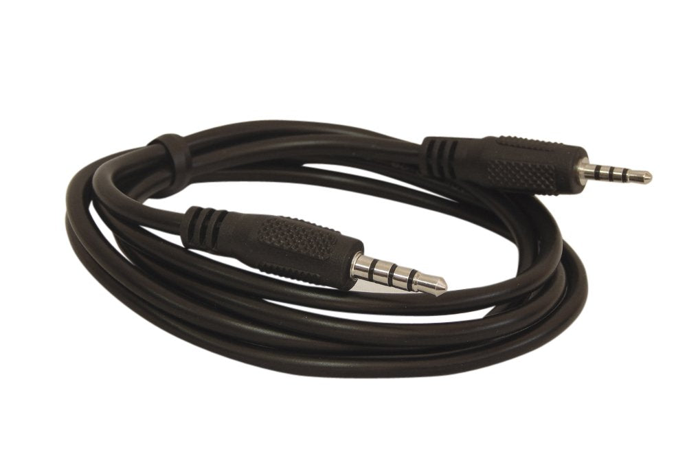 YCS basics 3 Foot 2.5mm Male to 3.5 Male 4 Conductor Audio Cable