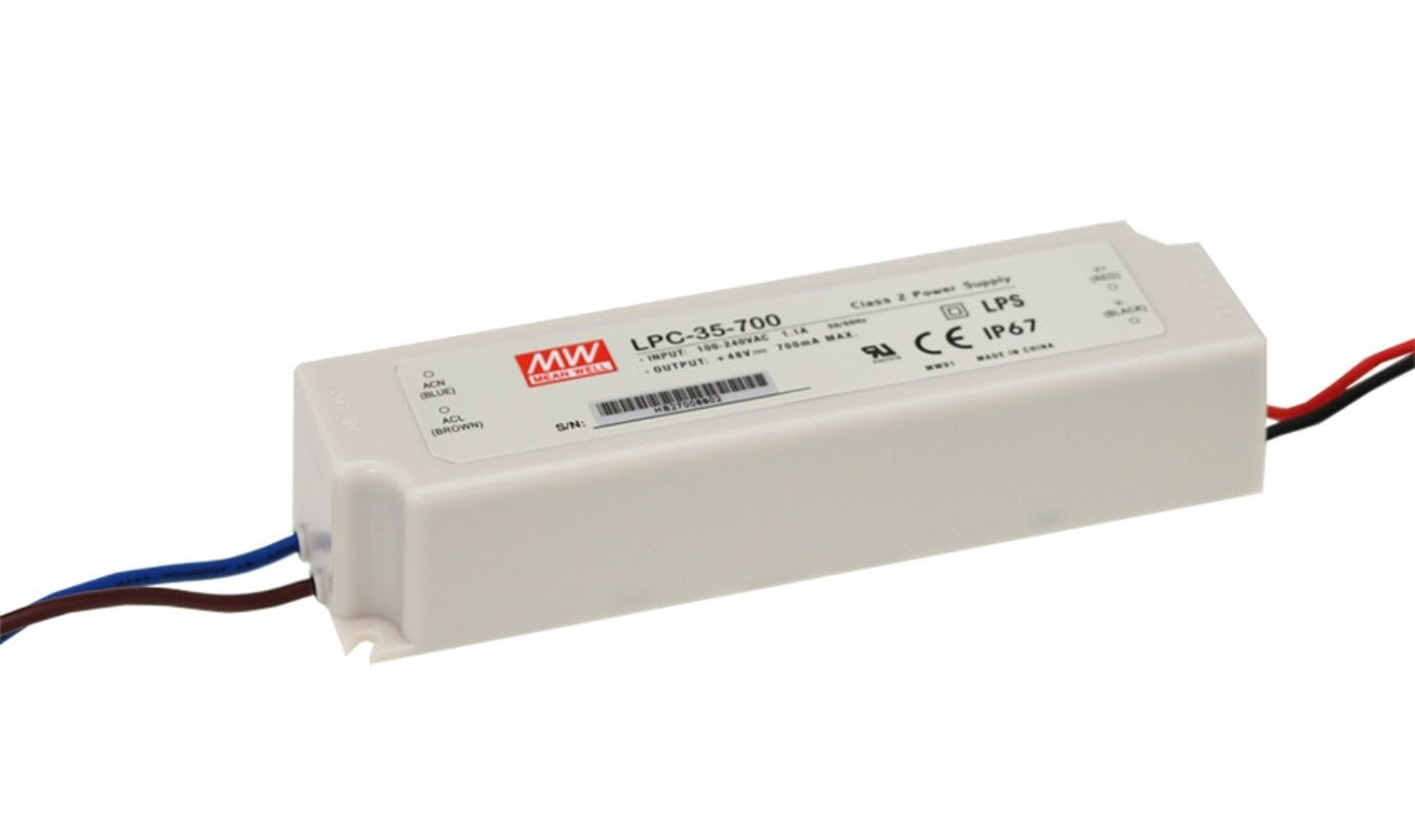 Led Driver 33.6W 48V 700Ma Lpc 35 700 Meanwell Ac Dc Smps Lpc 35 Series Mean Well C.C Power Supply