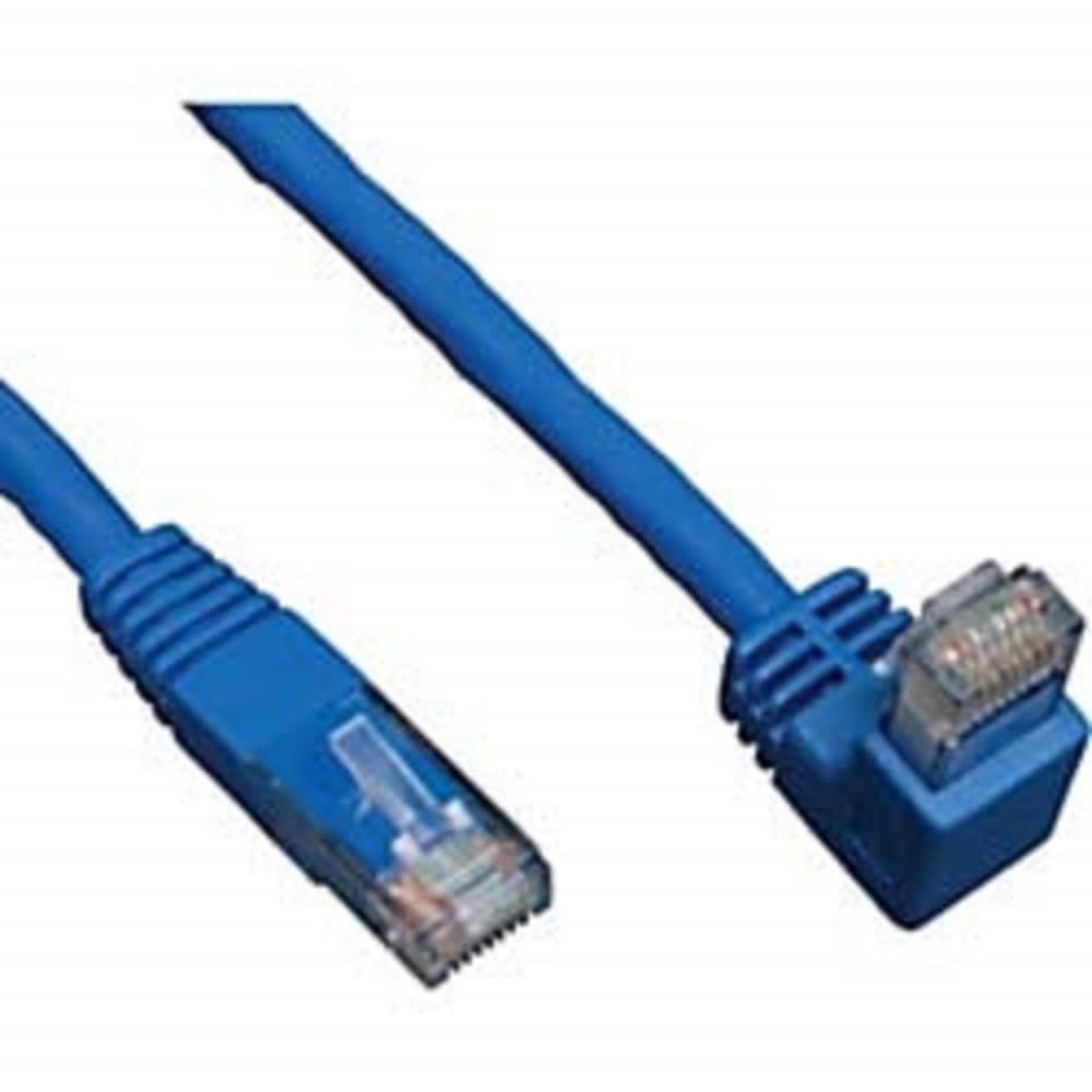 Tripp Lite Cat6 Gigabit Molded Patch Cable (Rj45 Right Angle Down M To Rj45 M) Blue, 10 Ft.(N204 010 Bl Dn)