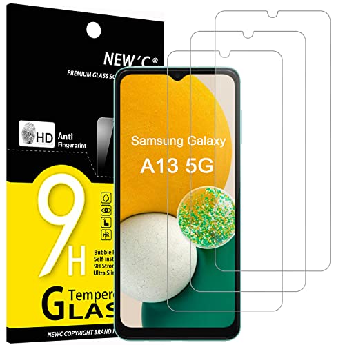 Newc 3 Pack] Designed For Samsung Galaxy A13 5G, Screen Protector Tempered Glass, Anti Scratch, Bubble Free, Ultra Resistant