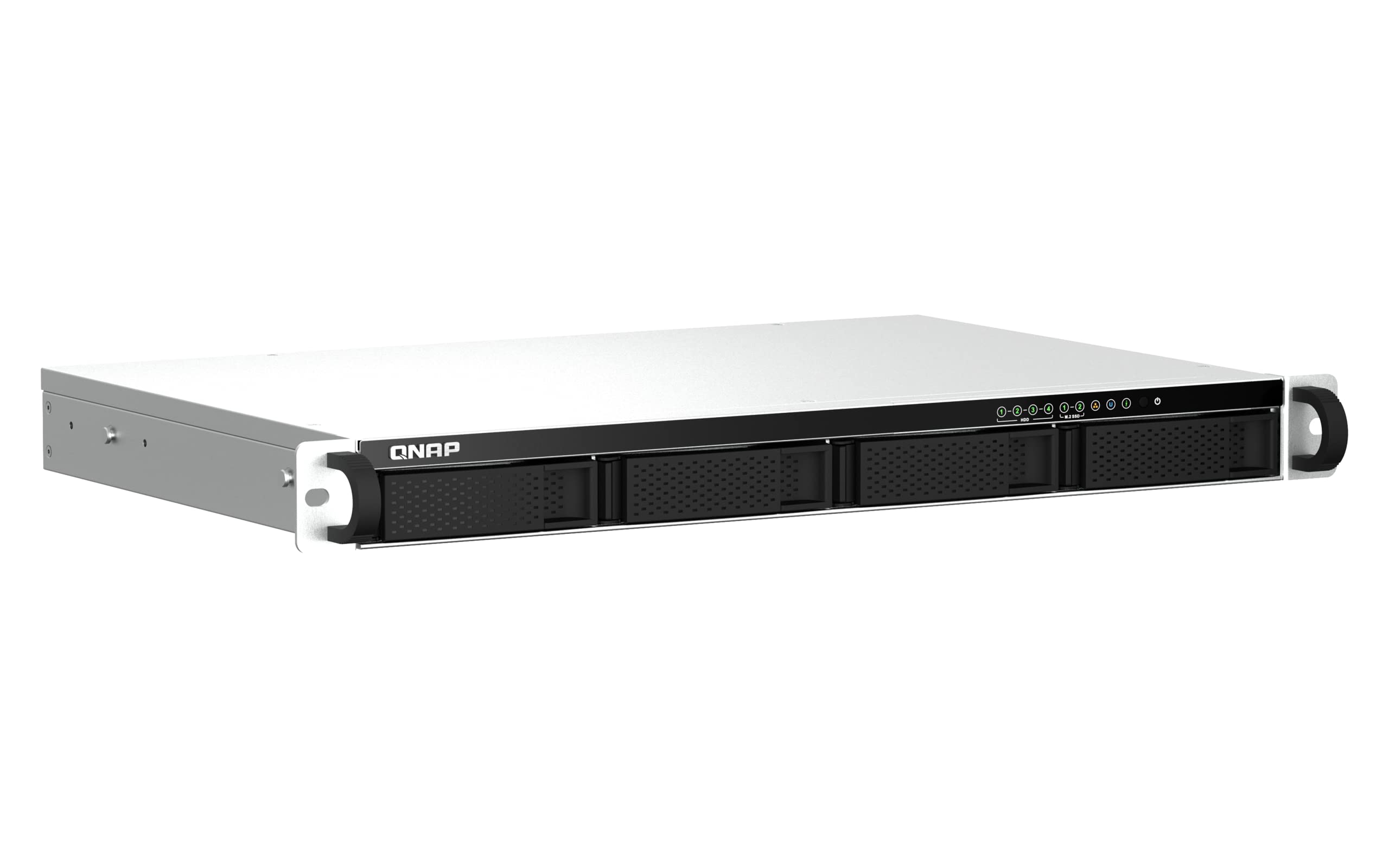 Qnap Ts 464Eu 8G Us 4 Bay High Speed 1U Short Depth Rackmount Nas With Dual 2.5Gbe, Intel Celeron Cpu, 8Gb Ddr4 Memory And 2.5Gb