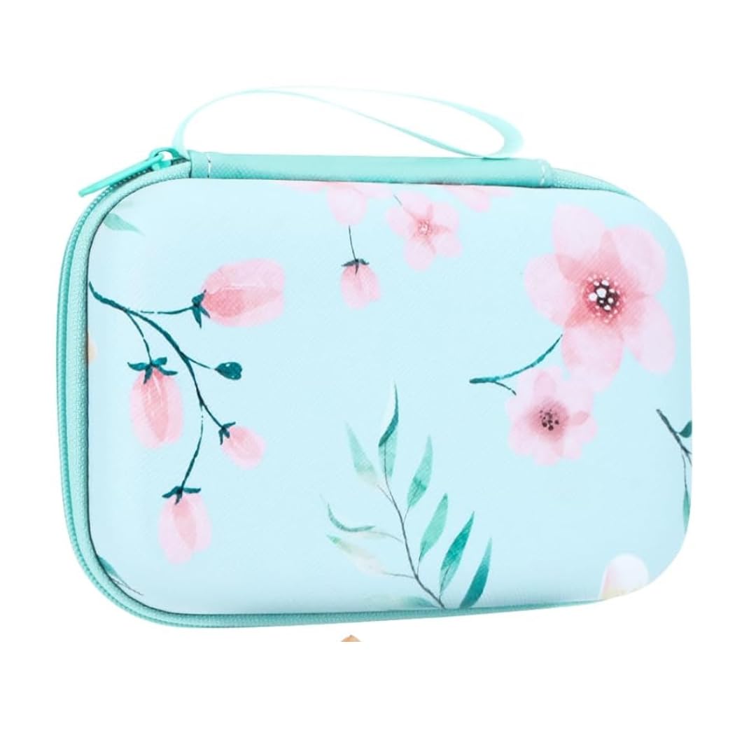 Justec External Hard Drive Portable Carrying Case, Leaf And Flower