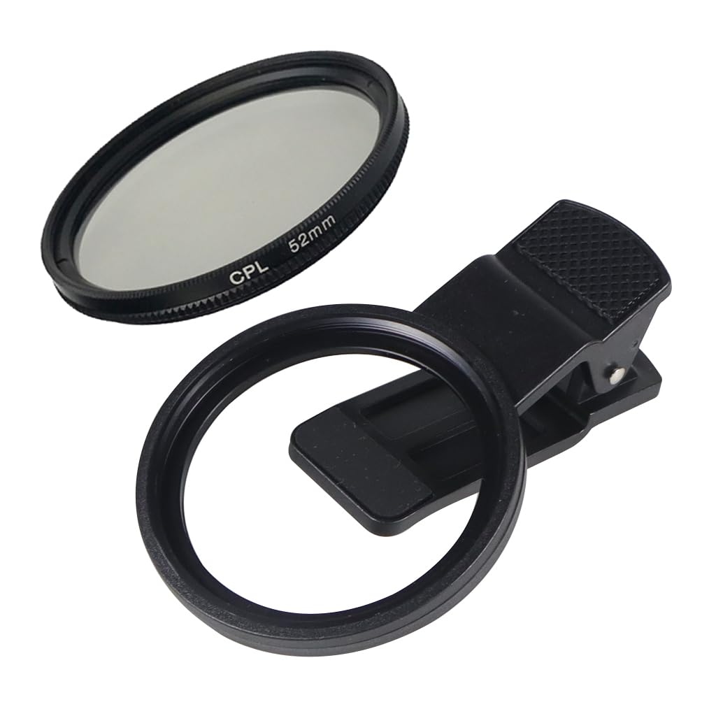 Novelgoal 52Mm Professional Phone Camera Clip With Macro Lens Cpl Star Variable Nd Filter For All Smartphones Aluminum Alloy Thr