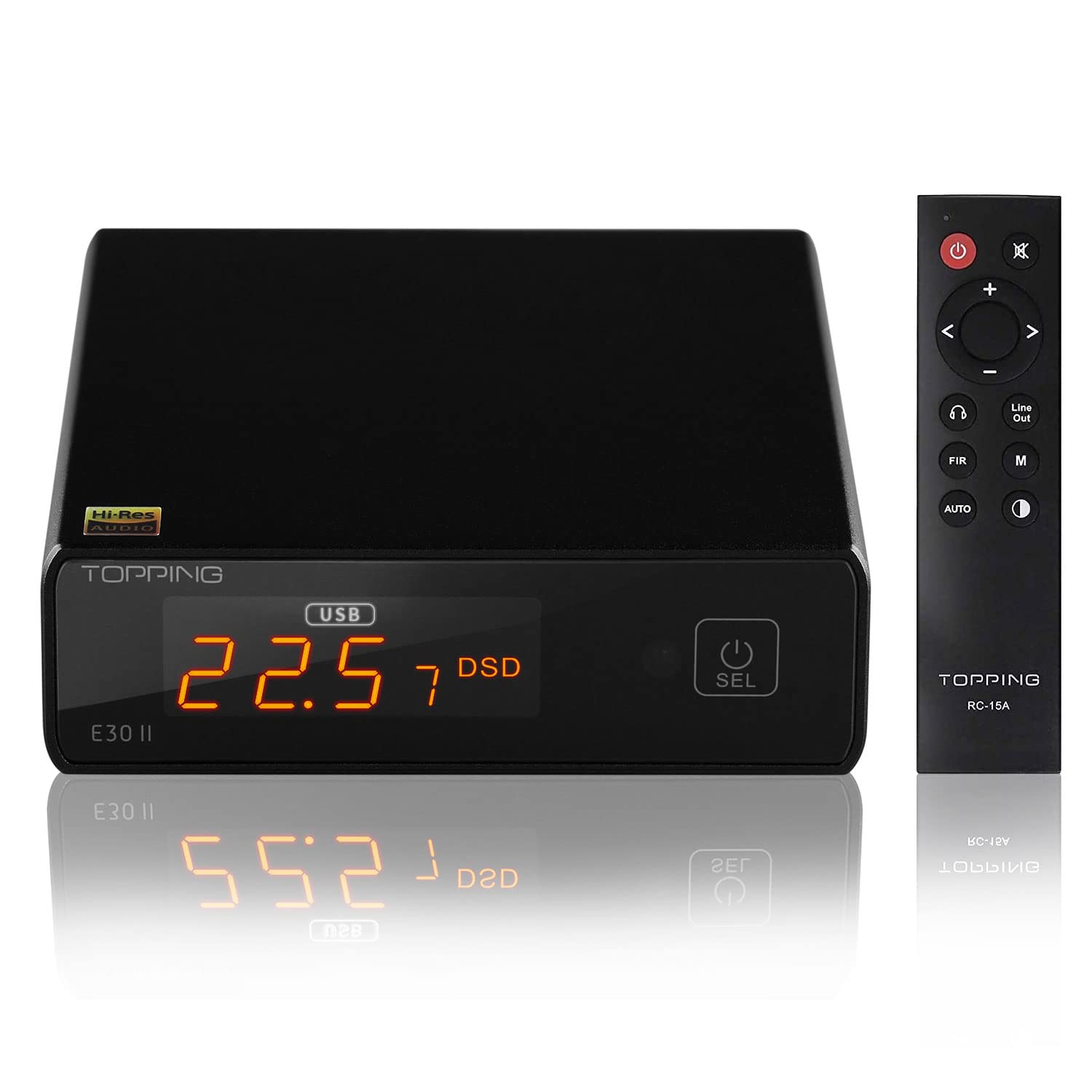 Topping E30 Ii Dac Preamp Audio Decoder  2Xak4493S Hi Res Xmos Xu208 Dac 32Bit/768Khz Dsd512 Dsd Direct Mode For Usb/Coax/Opt Inputs Rca Hifi Stereo Digital Audio Decoder(Black)