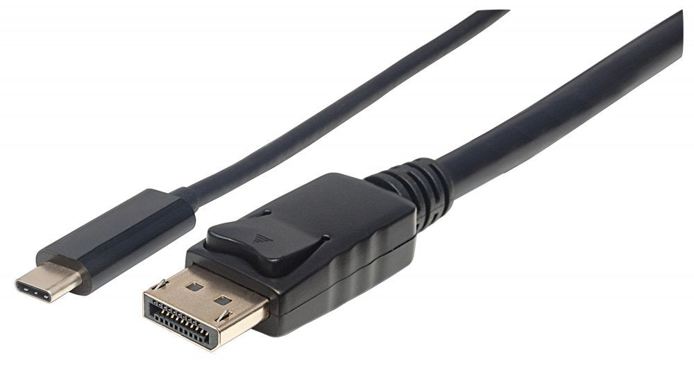 Manhattan Products USB-C to DisplayPort Adapter Cable, Converts A DP Alt Mode Signal to A 4K DP Output, 1 M (3 ft.), Black