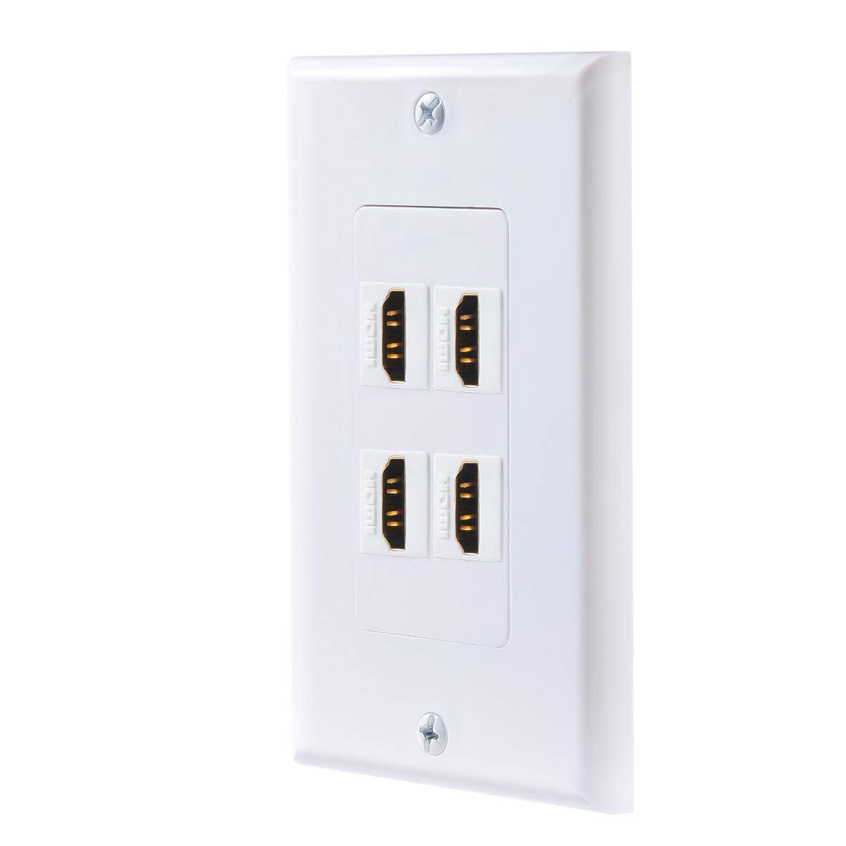 Hdmi Plug Socket Teninyu Hdmi Wall Plate 4 Port, Hdmi Socket Plug Insert Jack Outlet Pa ...