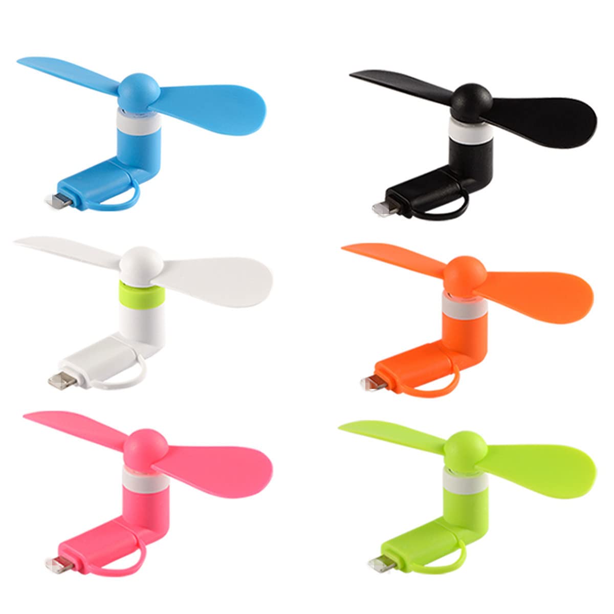 Gfytdxe Mini Cell Phone Fan   Colorful And Powerful 2 In 1 Fan Compatible For Iphone, Ipad, Android Smartphone,Tablet   Cell Pho