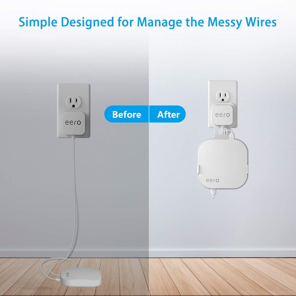 Wall Mount Holder For Eero Pro Home Wifi System Simple And Sturdy Wall Mount Holder Stand Bracket (Not For Eero 6 Or Eero Pro 6), Without Messy Wires (White(3 Pack))