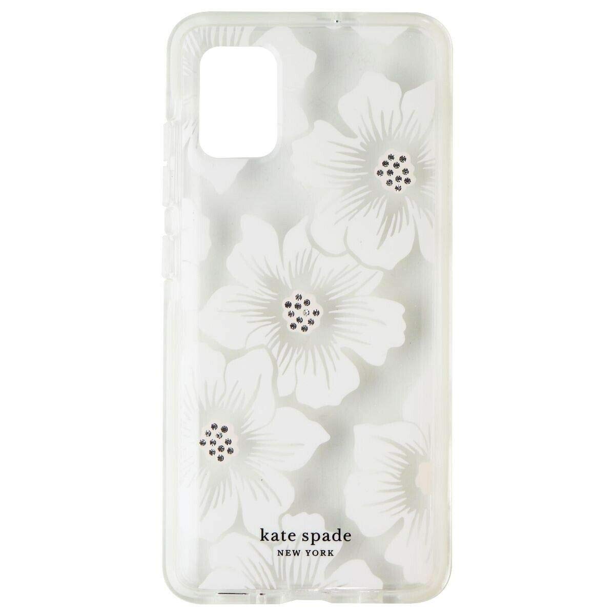 Kate Spade Defensive Hardshell Case For Samsung Galaxy A51   Clear/White Flowers