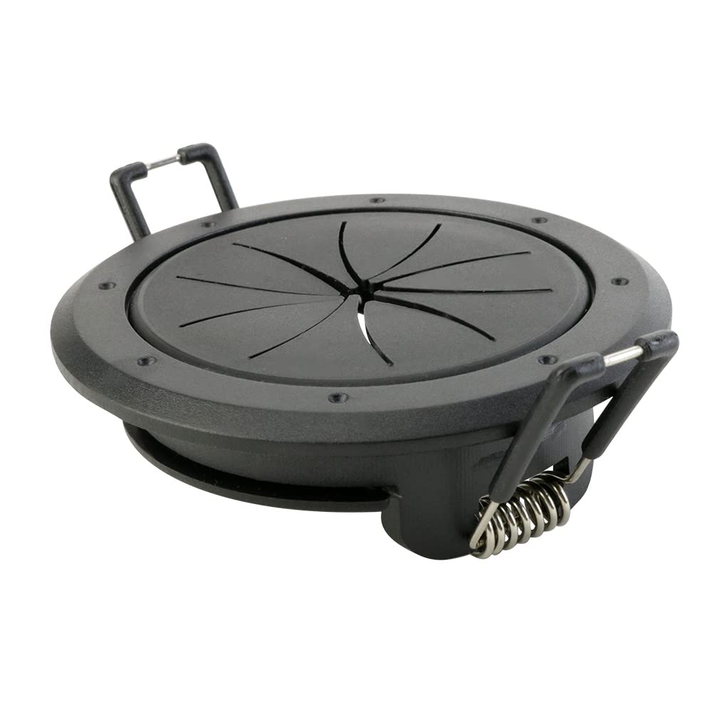 Construct Pro Speedy Spring Lock Cable Pass Through Port | 2 Inch Diameter | Black Con6061Spz