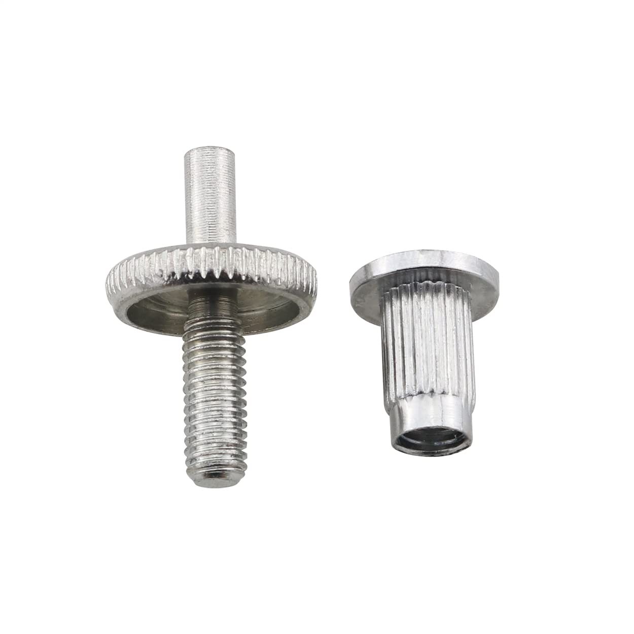 Ruiwaer 2Pcs Bridge Posts Guitar Bridge Studs Bridge Post With Anchors Guitar Roller Saddle Bridge Tune O Matic Bridge, Silver