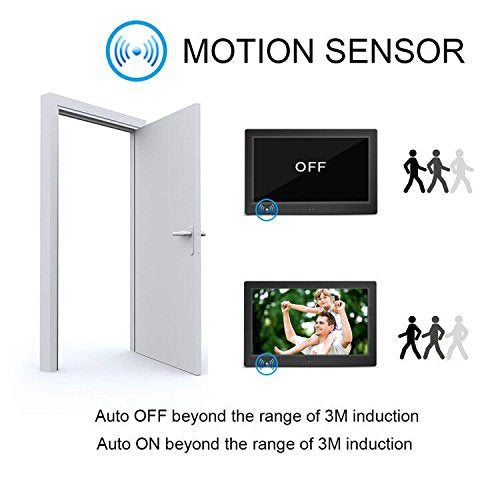 Digital Picture Frame 8 Inch - Digital Photo Frame With Slideshow Electronic Photo Display With Motion Sensor/High Resolution 18