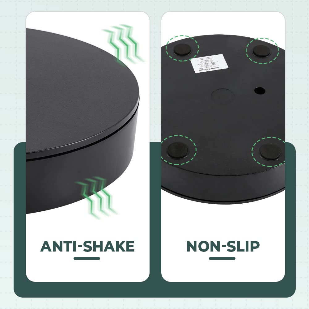 Flyrivergo Photography Turntable 13.7Inch/110Lb, Motorized Rotating Display Stand With Remote Control, 360 Degree Large Display