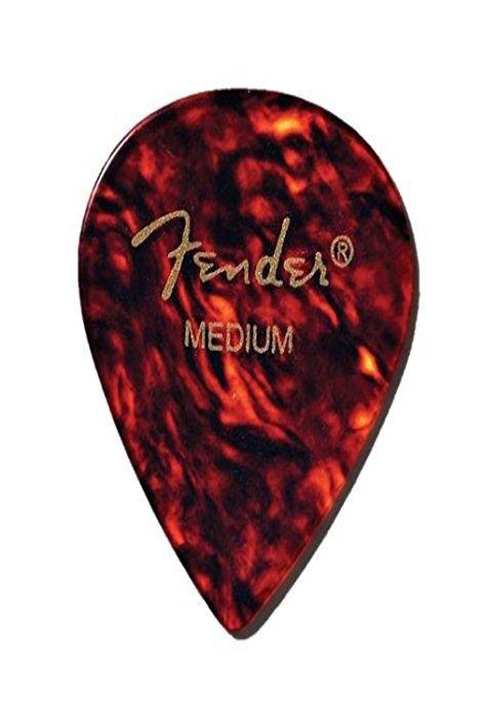 Fender Classic Celluloid Guitar Picks 551 Shape, Tortoise Shell, Thin, 12 Pack