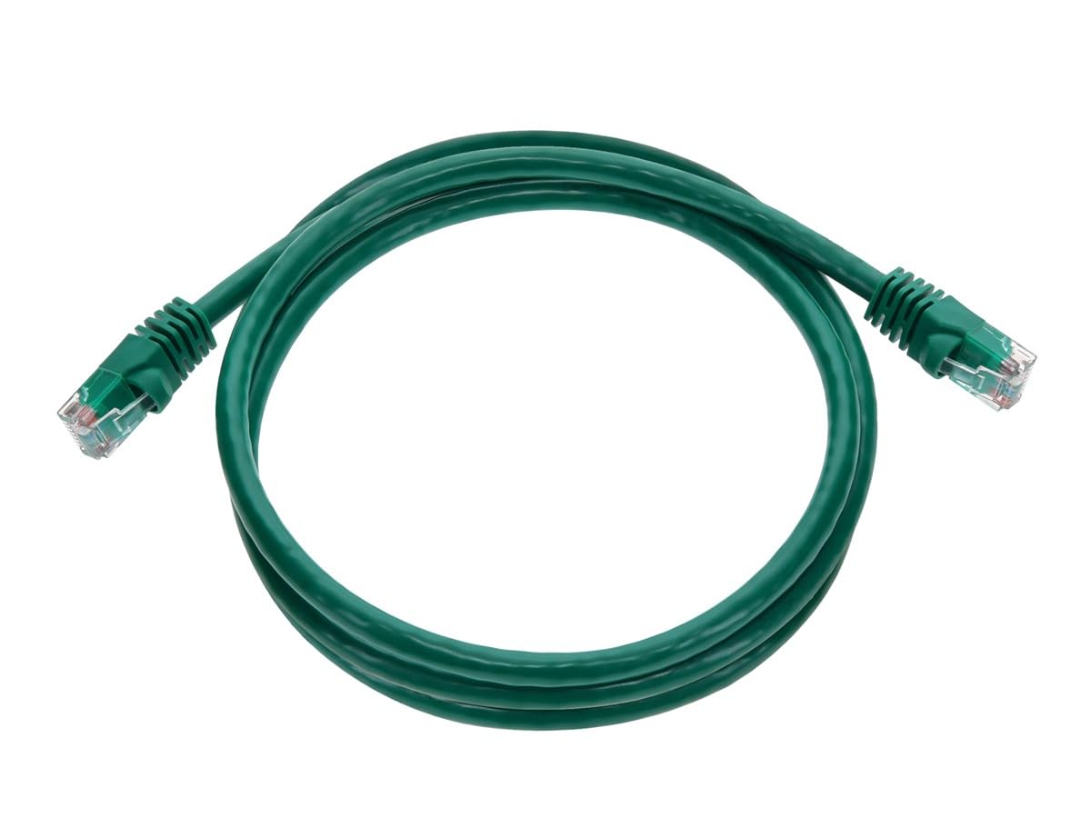 Monoprice Cat6 Ethernet Patch Cable   Snagless Rj45, Pure Bare Copper, 550Mhz, Utp, 24Awg, 5 Feet, Green   Fullboot Series
