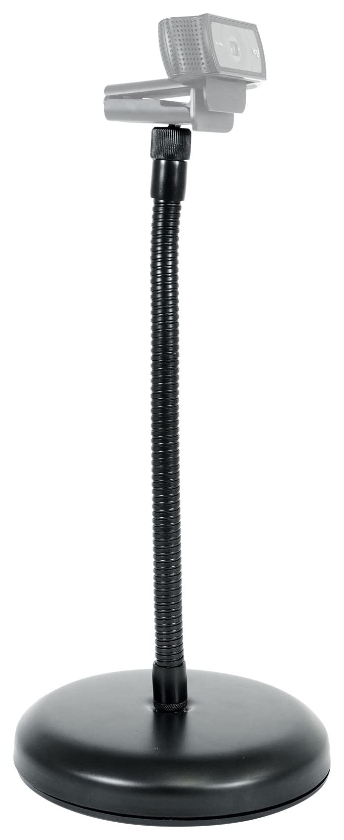 Rockville Rdms7 Desktop Mic Stand W/ 11.8 Gooseneck, Weighted Base, Mic Clip, Webcam Adapter, Perfect For Podcasting, Streaming