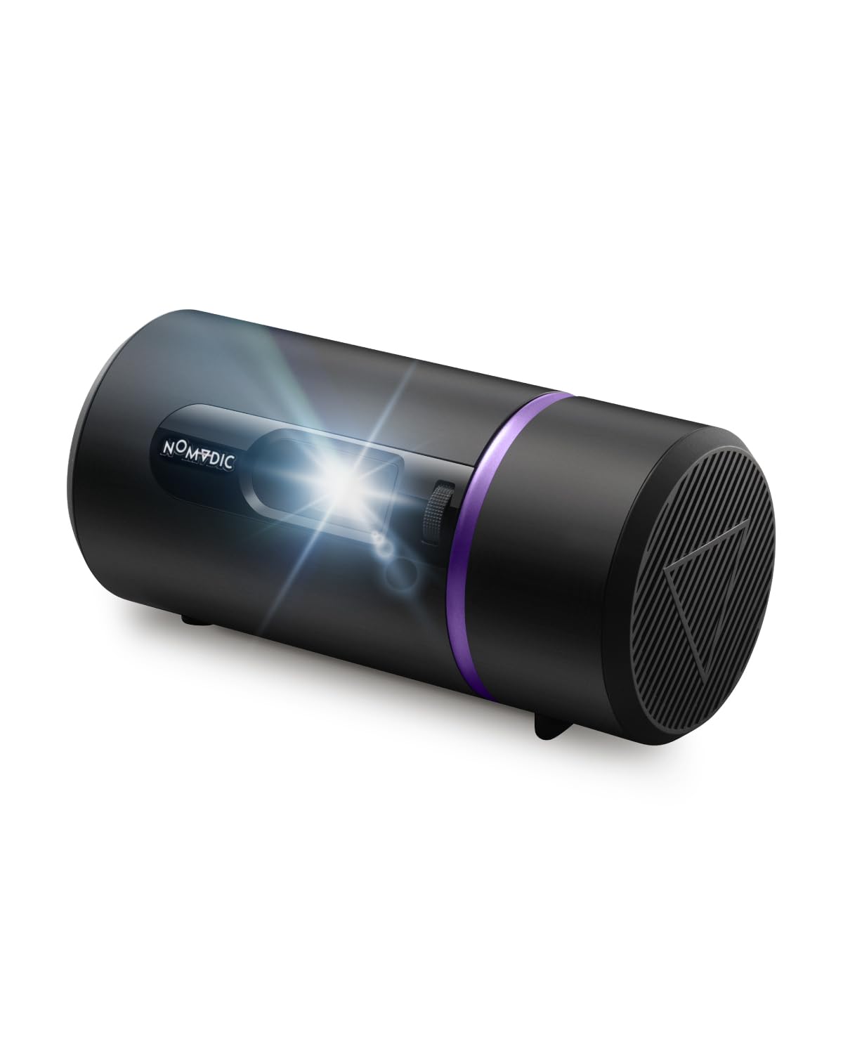 Nomvdic R150 Mini Projector, Portable Battery Operated Projector With 4Hrs Of Playtime , Ceiling Projector With 90 Rotating Lens