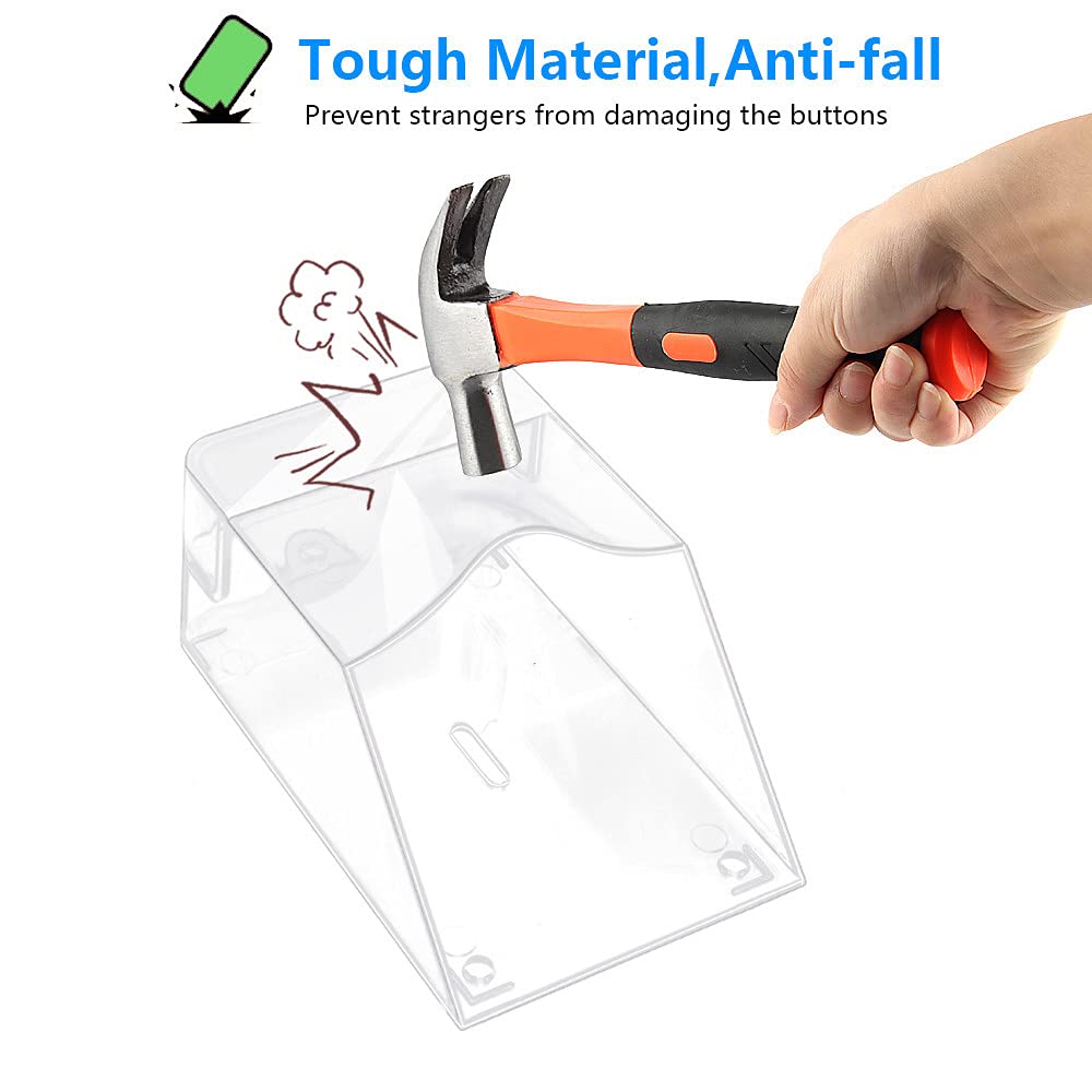 Zuyook Pc Waterproof Doorbell Cover, Transparent Rainproof Wireless Doorbell Waterproof Splashproof Box(Doorbell Not Included) F