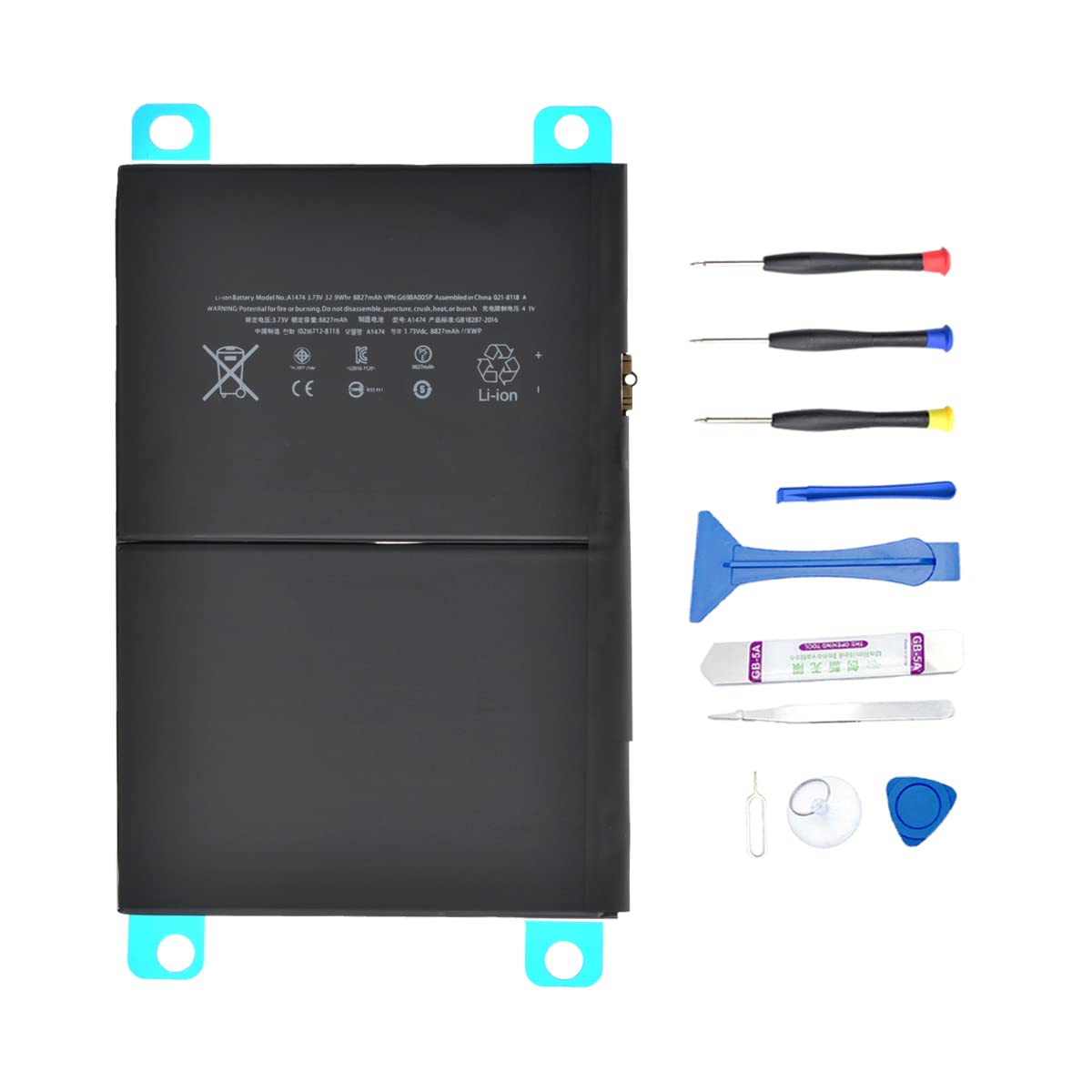 Pinsinholy A1484 A1474 Battery Compatible With Ipad Air 1 Ipad 5Th 7Th 8Th 9Th 5 7 8 9 A1474 A1475 A1476 A1822 A1823 A1893 A1954