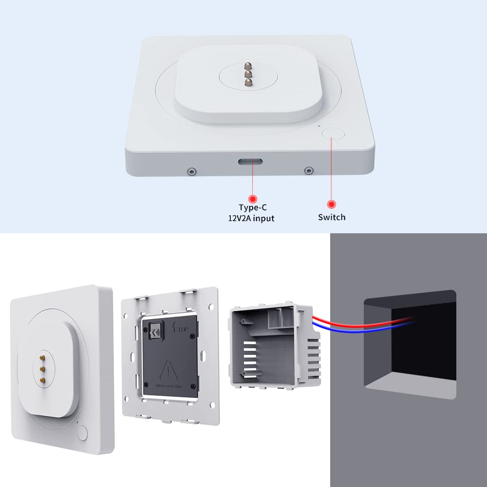 Emonita Magnetic Wall Mount With Charging Case For Ipad 10.2    7Th / 8Th / 9Th Gen (2021/2020/2019). Upgraded 18W Quick Charge,