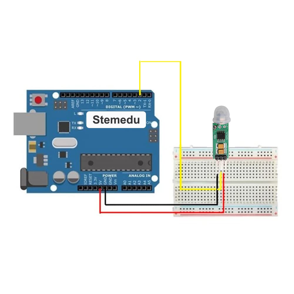 Stemedu Hc Sr505 Mini Infrared Pir Motion Sensor, Micro Ir Pyroelectric Human Movement Detector Sensors Module (Pack Of 5)
