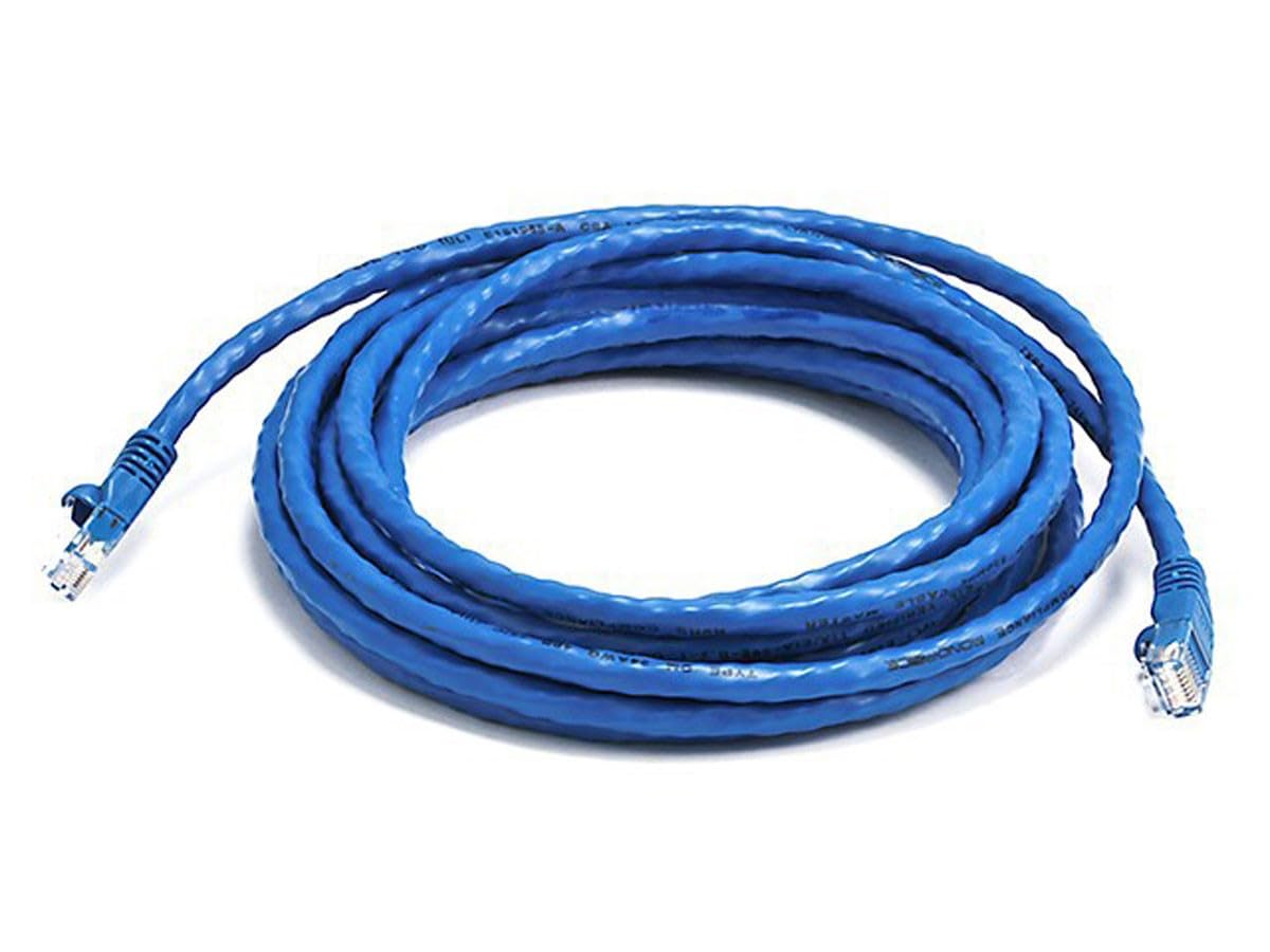 Monoprice 14Ft 24Awg Cat6 550Mhz Utp Ethernet Bare Copper Network Cable   Blue