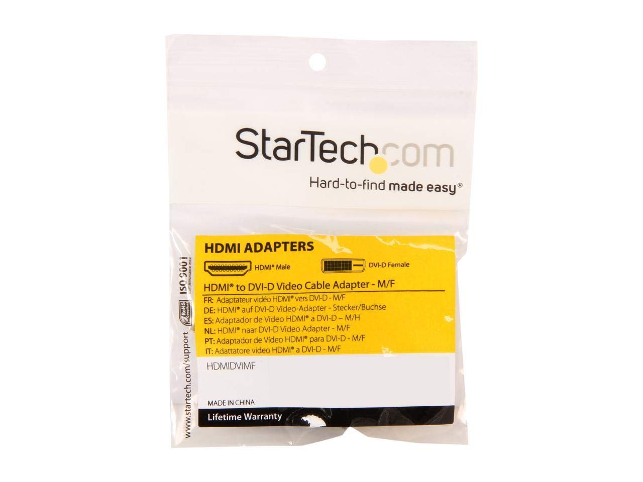 Startech Hdmi (M) To Dvi D (F) Cable Adapter Hdmidvimf