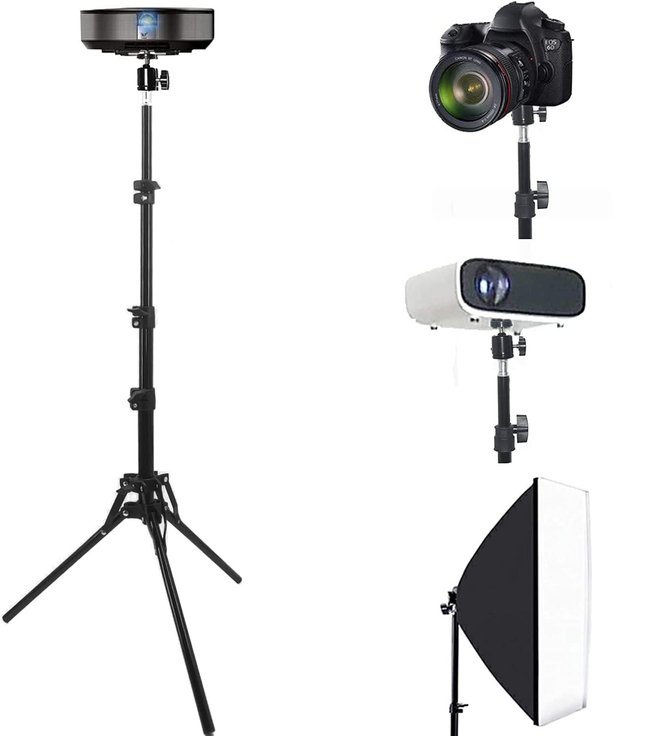 Coret Tripod Stand, Mini Projector Camera Stand Holder, Portable Projector Photography Light Stand Flexibly Adjustable Height 26