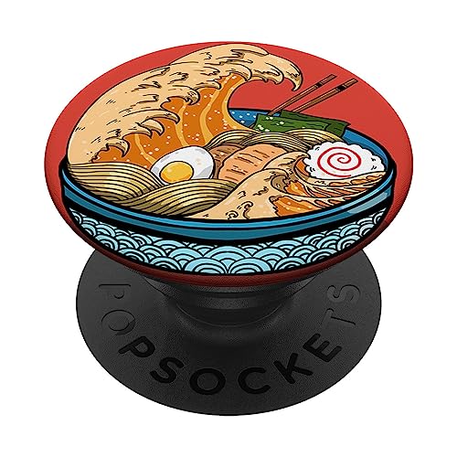 Great Ramen Wave Kanagawa Japanese Noodles Anime Food Gift Popsockets Standard Popgrip